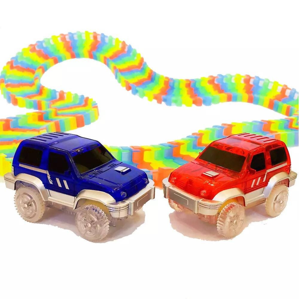 220 Pieces DIY Race glow Tracks, Flexible Bendable Dark Glow