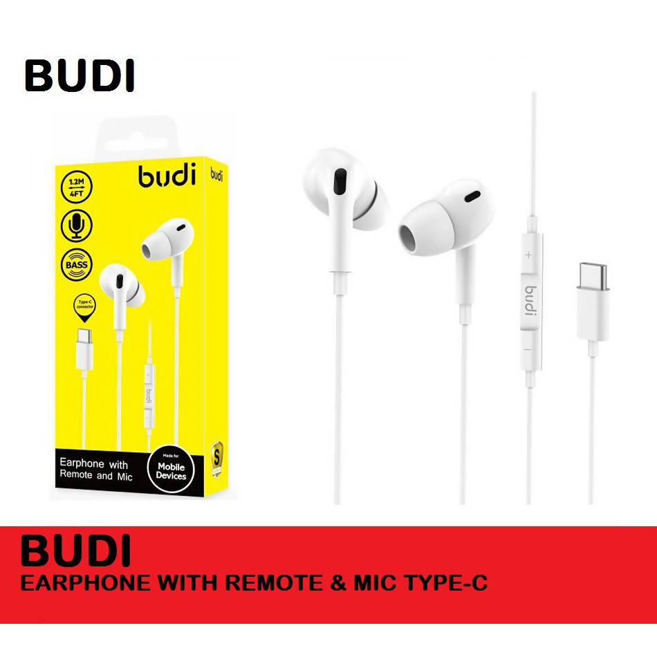 Budi Headphone With Remote And Mic White