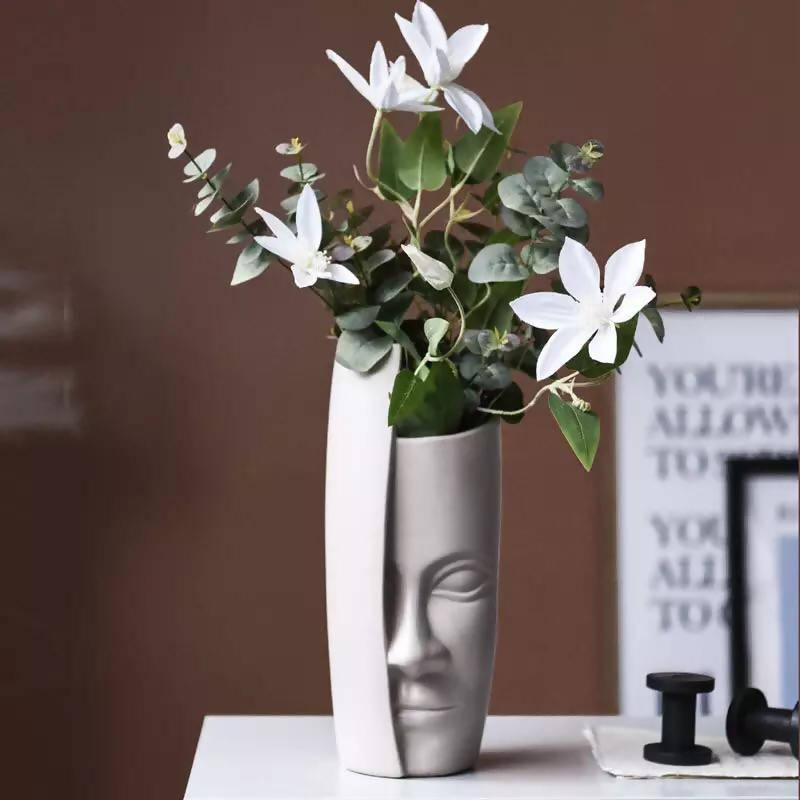 Creative People Face Big Head Vase Pot 1 PCS
