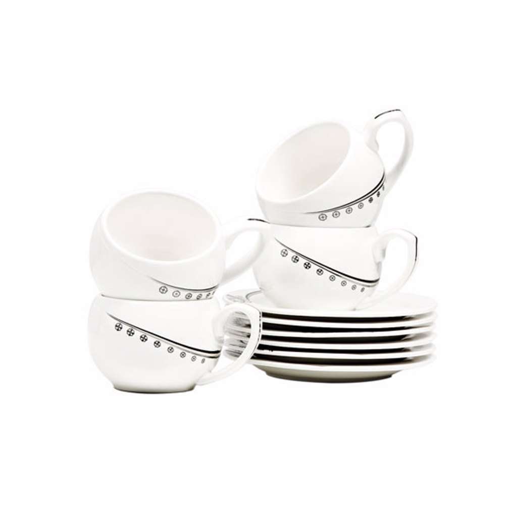 Royalford New Bone China Cup & Saucer Set