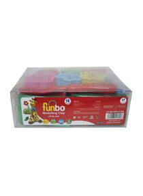 Funbo Modelling Clay 600g 12 Colors 6 Moulds 1T in PVC Box FO-MC-600-12+6M