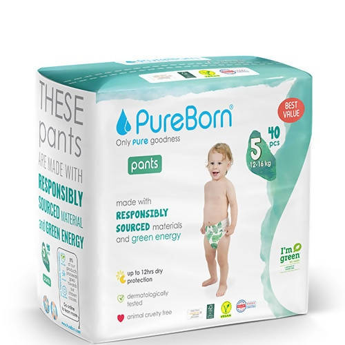 PureBorn Disposable Baby Pull Up Diapers Size 5 12 To 16 kg
