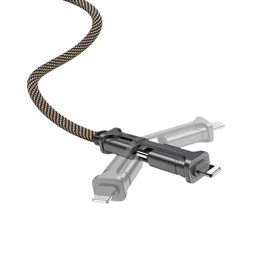 Magic Cube Charging Data Cable Black Brown