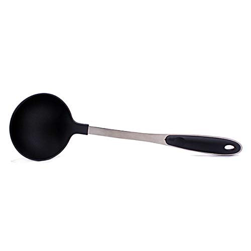 Royalford Nylon Soup Ladle With Stainless Steel Handle Black