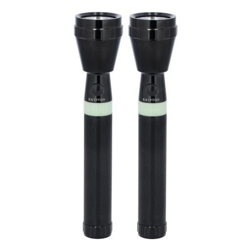 Krypton Flashlight 2 Pcs Black