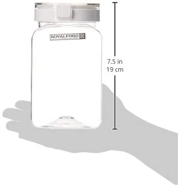 Royalford Plastic Canister 600 Ml With Lid Transparent
