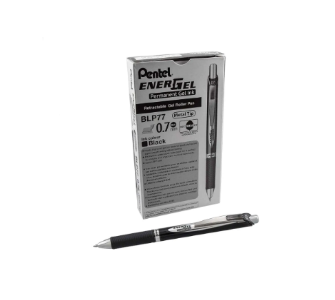Pentel Energel Permanent Ink Gel Pen Black 0.7 mm