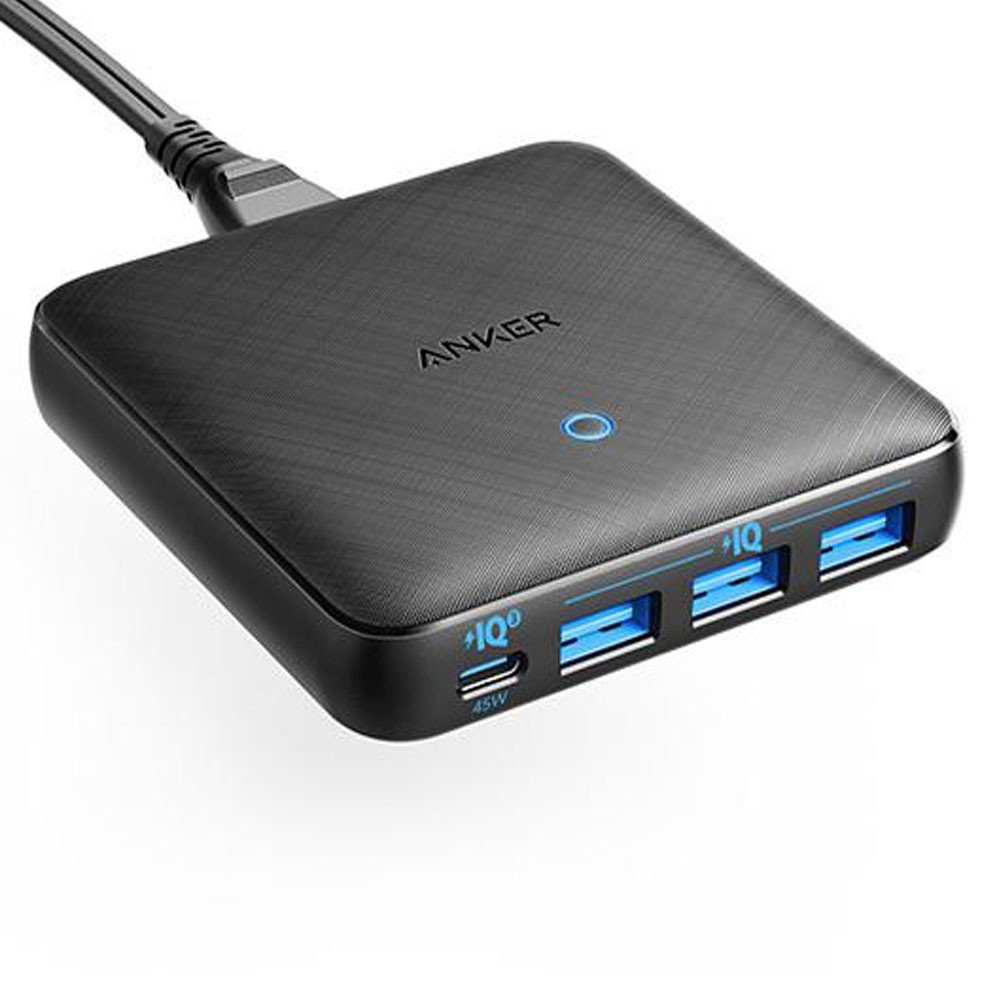 Anker PowerPort Slim 65W PD 4 Charger Black