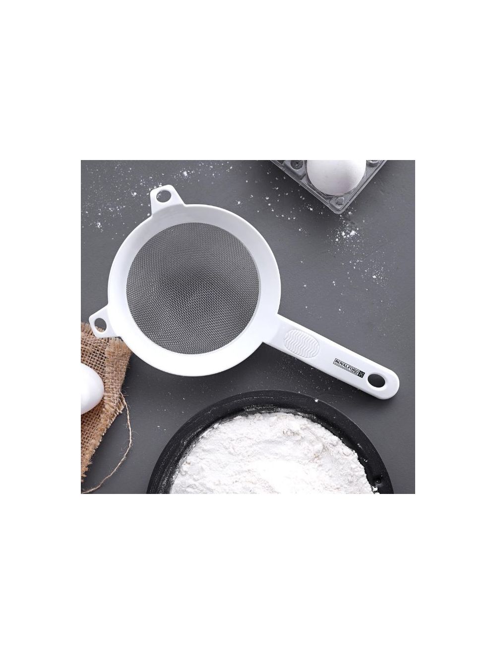 Royalford 8 inch Strainer White