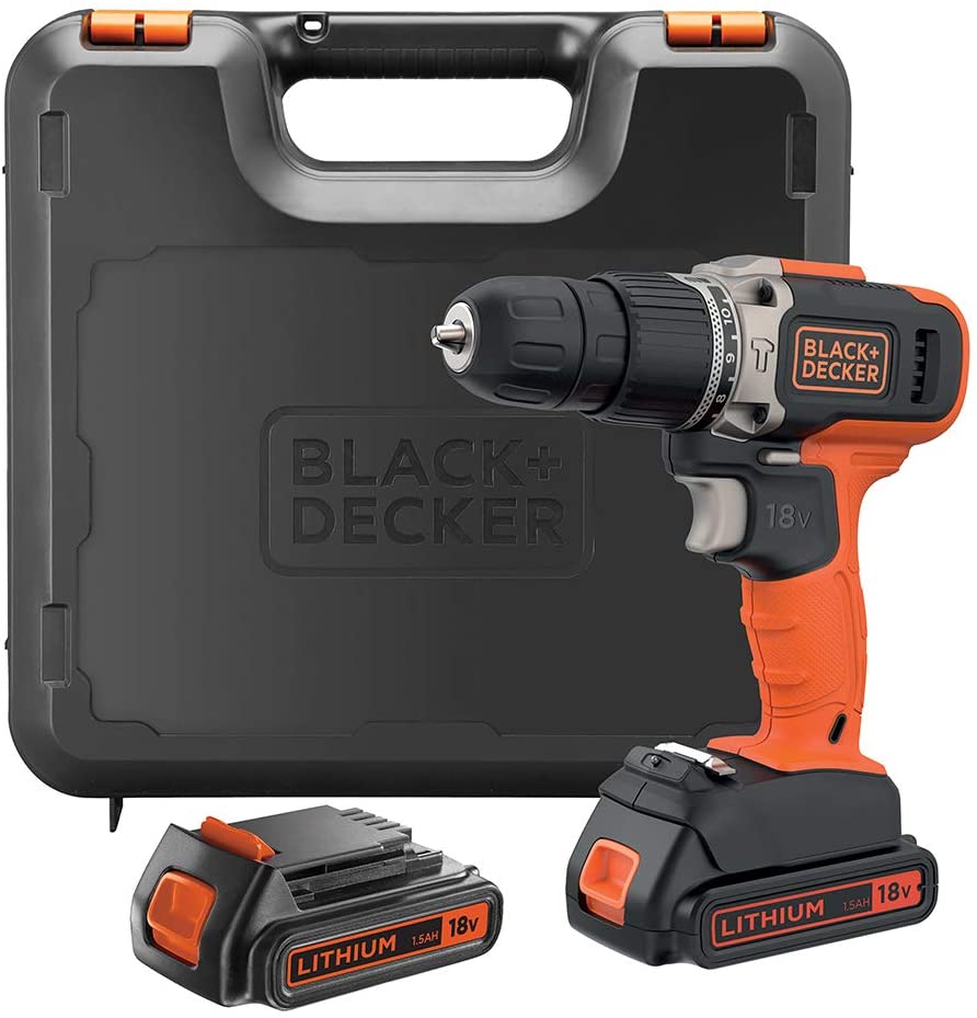 Black+Decker 18V Lithium-Ion Drill Driver Combi Hammer - BCD003C2KGB