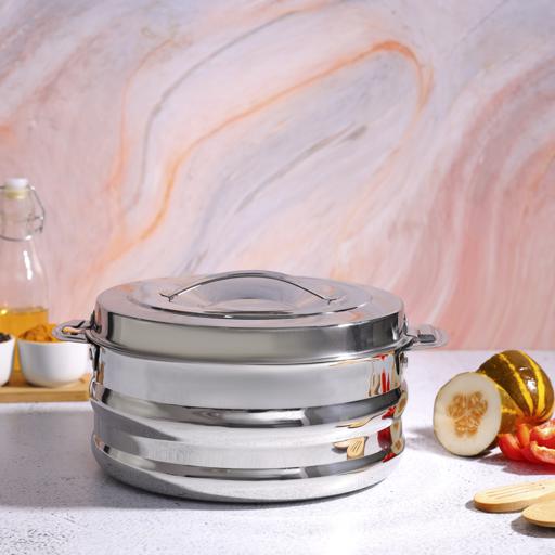 Royalford Galaxy Double Wall Stainless Steel Hot Pot Silver