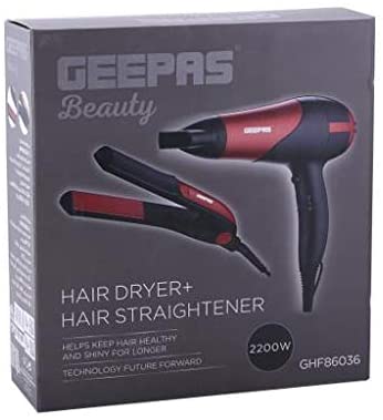 Geepas Hair Dryer and Hair Straightener - Personal Care Accessories