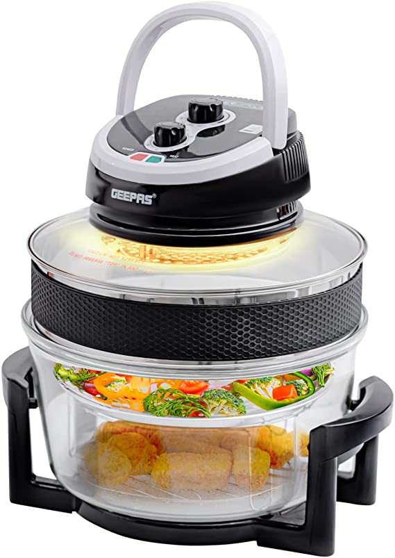 Geepas 1400W Turbo Halogen Oven 17L 60min Timer