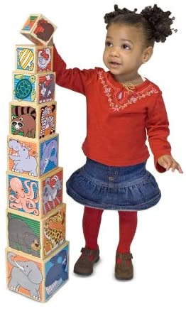 Melissa And Doug 14207 Wooden Animal Nesting 8 Blocks Stack