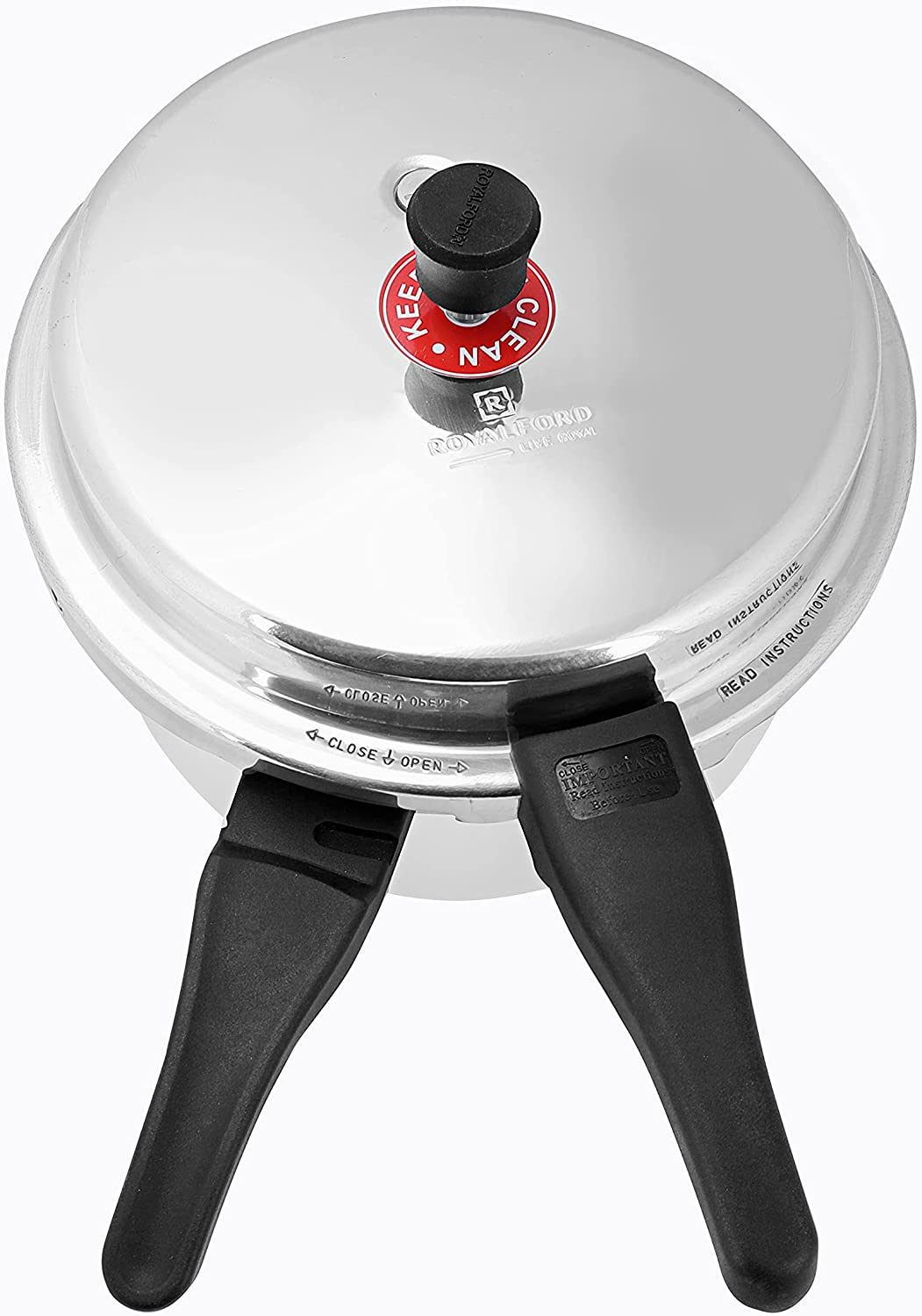 Royalford Aluminum Pressure Cooker 5 Liters Silver