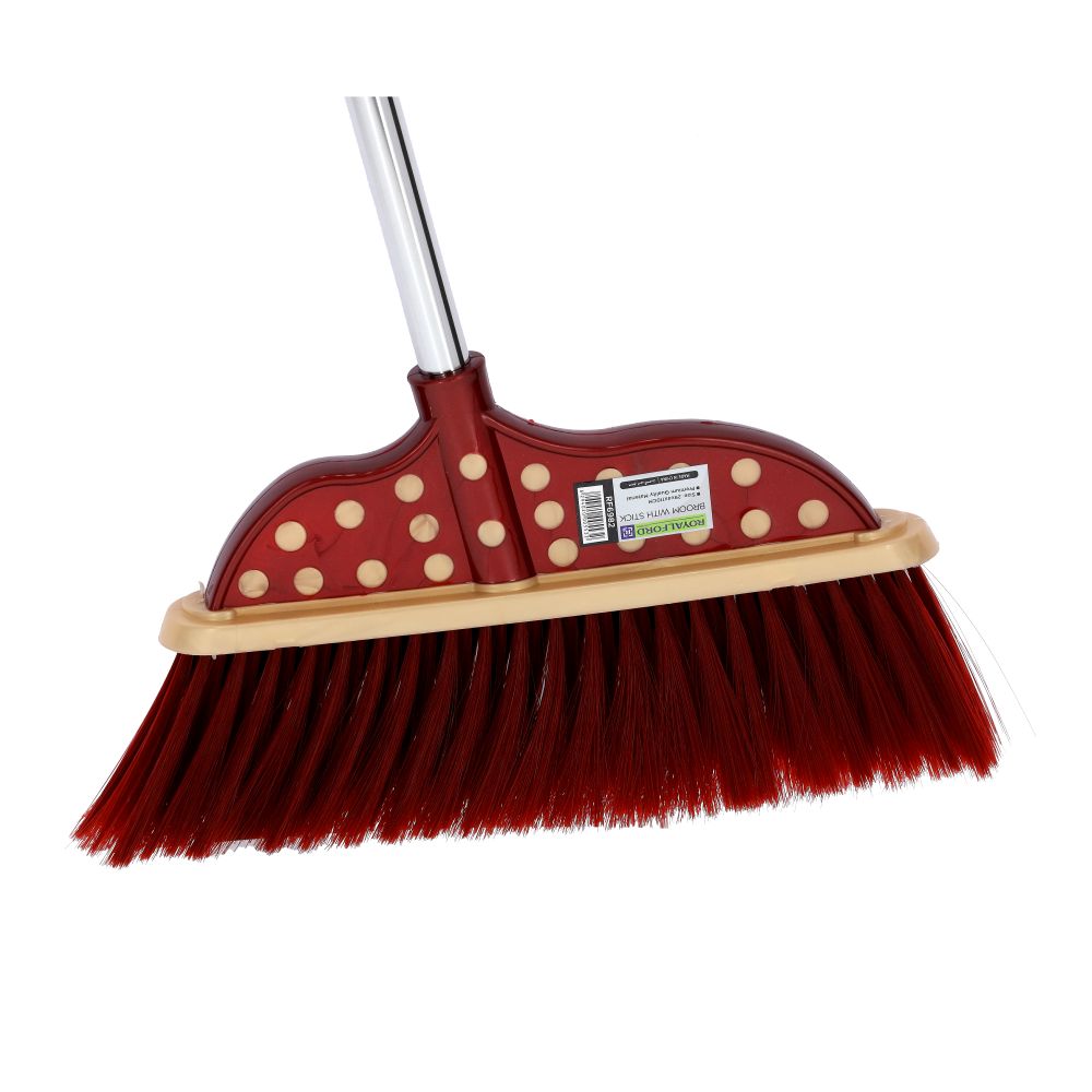 Royalford Long Floor Broom with Strong Handle Brown