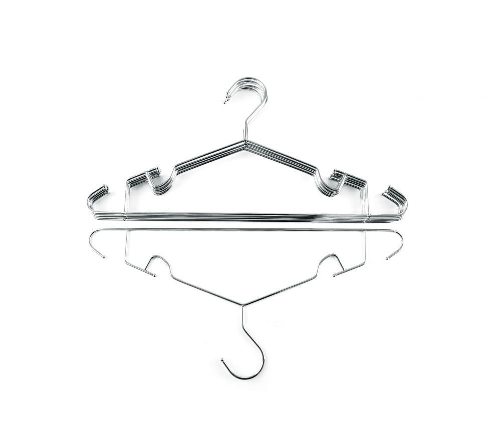 Royalford Metal Hangers With Extra Hooks Set Of 7 Silver