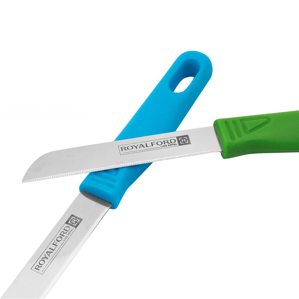 Royalford 12 Pieces Fruit Knifes Multicolor