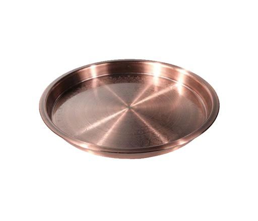 Royalford 40Cm Copper Plated Round Tray Brown