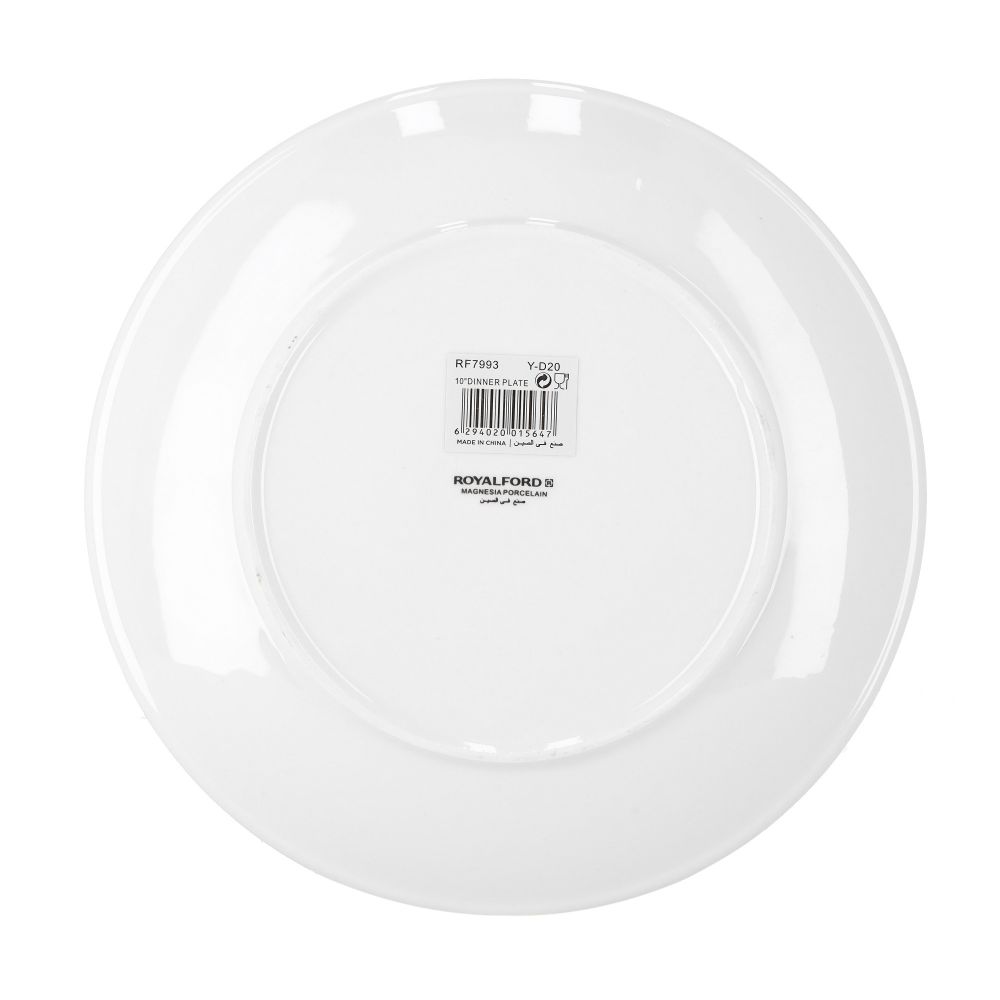 Royalford Porcelain Magnesia Flat Plate 10.5 Inch