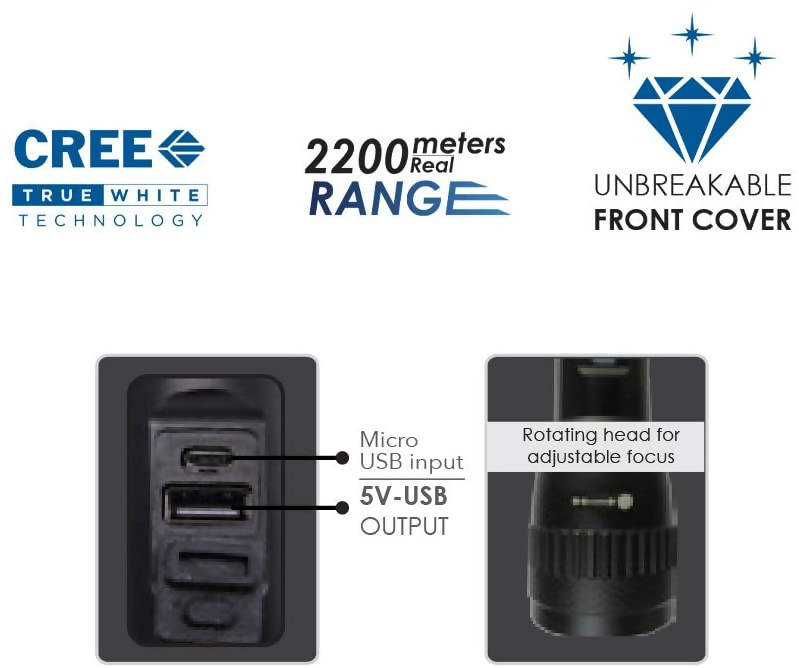 Sanford Search Light Black