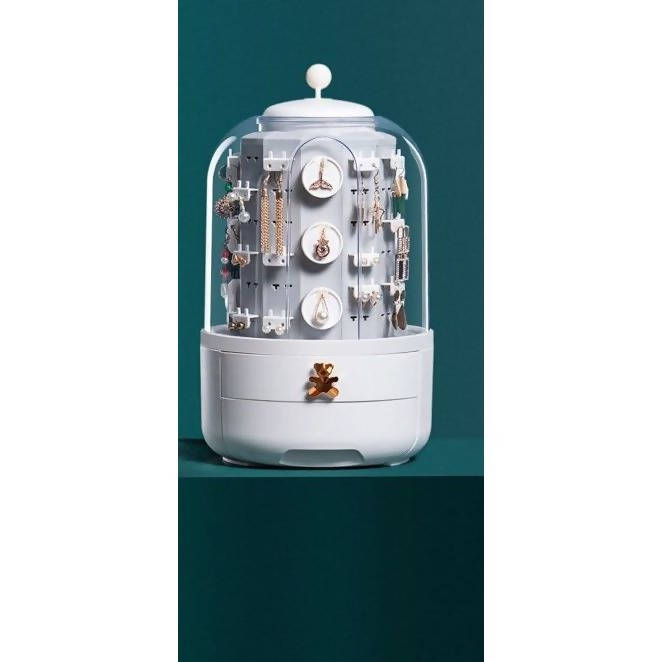 Necklace And Earrings Organizer Box White