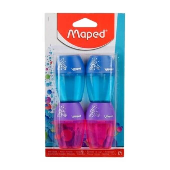 Maped Sharpner 1Hole Shaker Bls=4pcs MD-003404