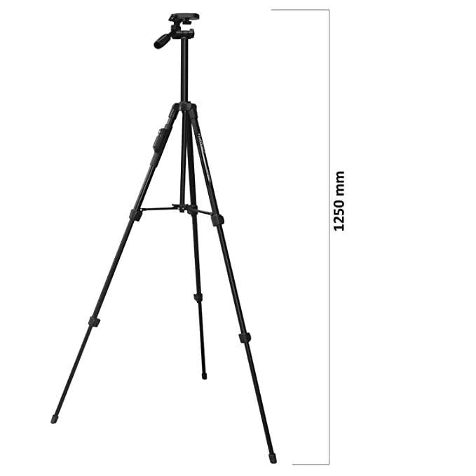 Yunteng Adjustable Phone Camera Tripod Stand Black