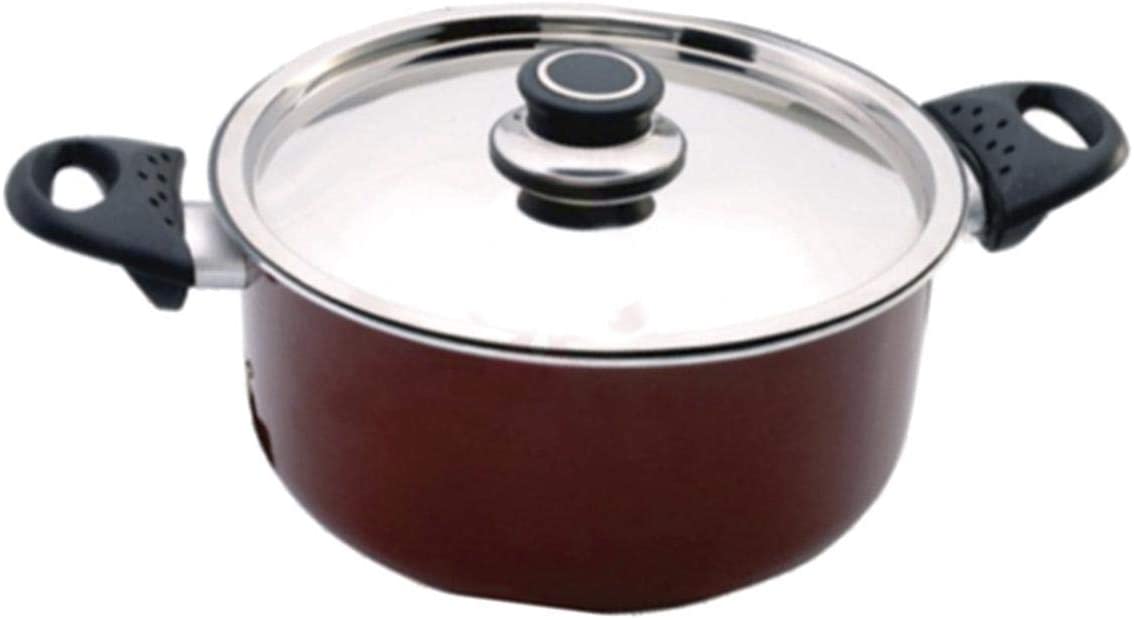 Royalford 28 cm Aluminum Cooking Pot with Lid Red
