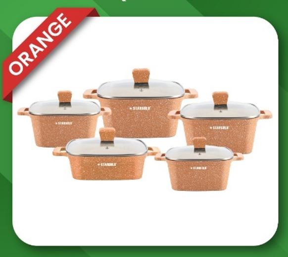 Stargold 10PCs Marble Cookware Set