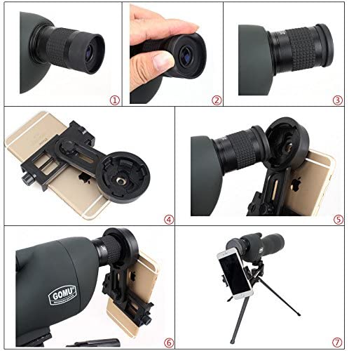 Gomu Angle 20-60 x 60zoom Bird Mirror Monocular Telescopes Advanced Optics Waterproof Zoom Angled Waterproof Spotting Tripod Tube Softcase With HD Monocular Telescope Extended Hiking Keyring