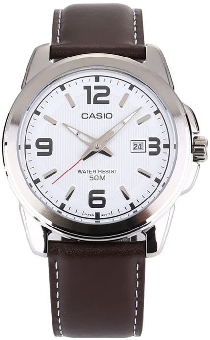 Casio Men's Analog Casual Watch MTP-1314L-7AVDF | Leather Band | Water-Resistant | Quartz Movement | Classic Style | Fashionable | Durable | Affordable | Halabh.com