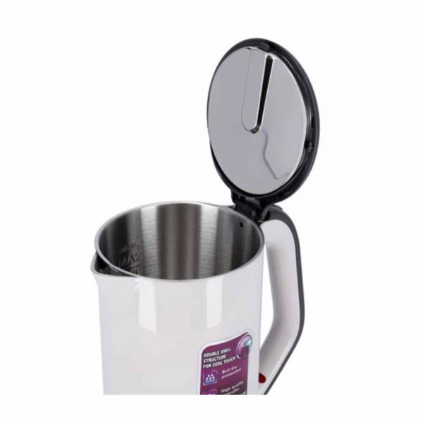 Krypton Steel Kettle 1.7 Liters White Grey