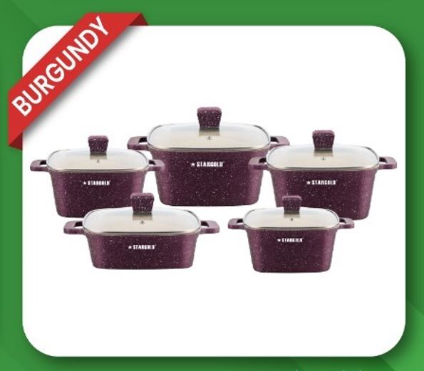 Stargold 10PCs Marble Cookware Set