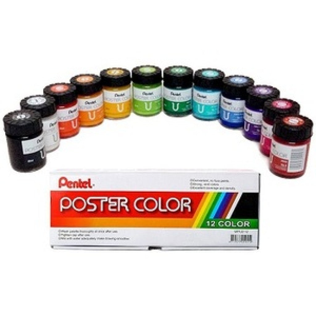 Pentel Wpu2 Poster Color 30ml set of 12colors