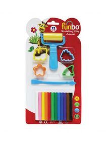 Funbo Modelling Clay 100g 12 Colors 4 Moulds 1R 1T FO-MC-100-12+4M