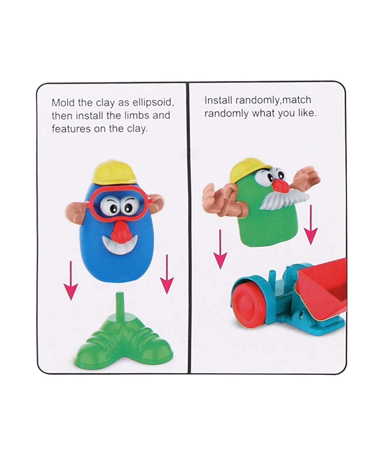 Construction Playset Toys with Dough (Clay) and Mold Kids Set