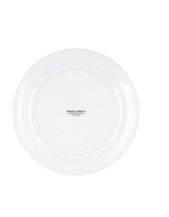 Royalford Porcelain Magnesia Flat Plate 9 Inch White