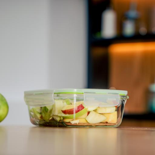 Royalford BRS Rectangular Glass Airtight Container 1L
