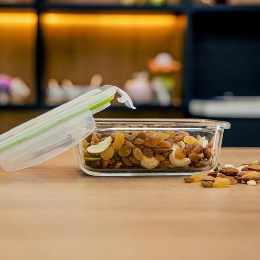 Royalford BRS Rectangular Glass Airtight Container 1L
