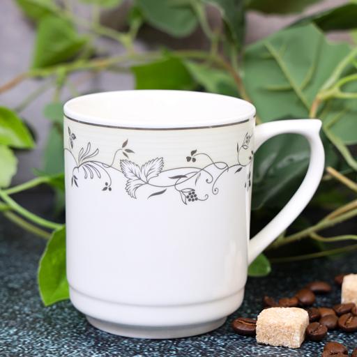 Royalford 11Oz Bone Wave Coffee Mug White