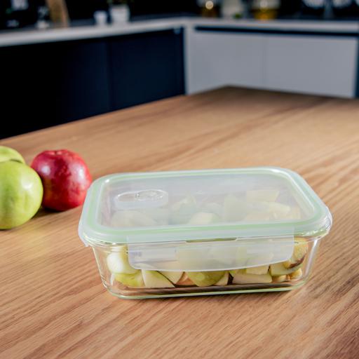 Royalford BRS Rectangular Glass Airtight Container 1L