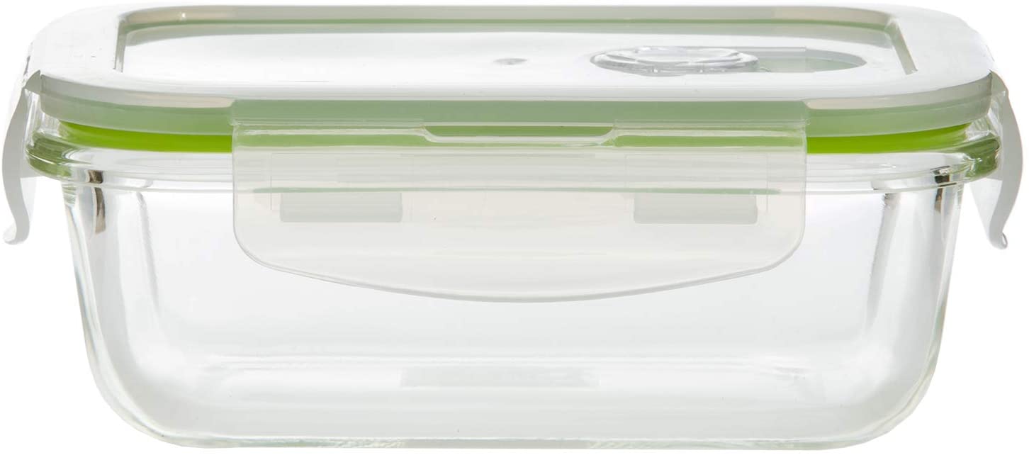 Royalford BRS Rectangular Glass Airtight Container 1L