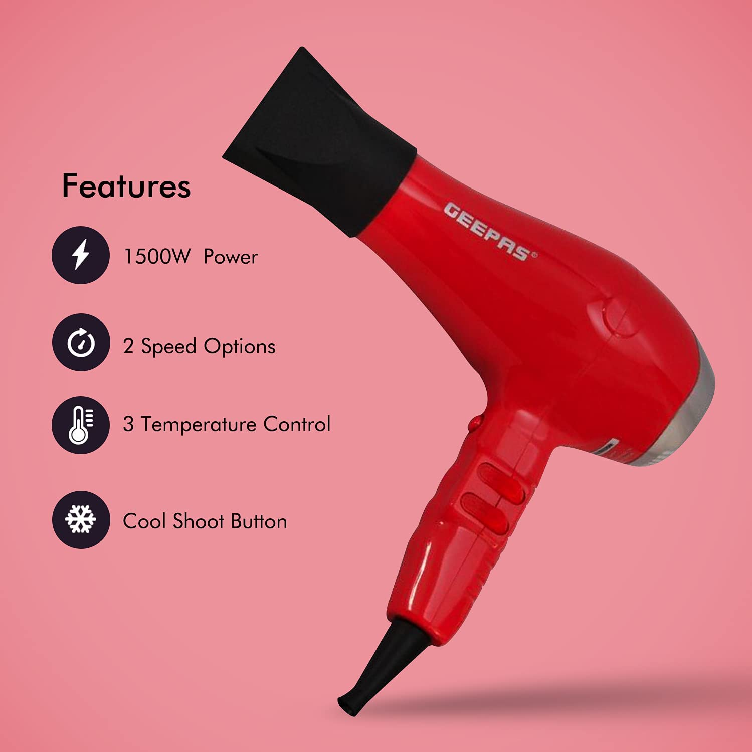 Geepas Hair Dryer Red in Bahrain - Best Personal Care Accessories