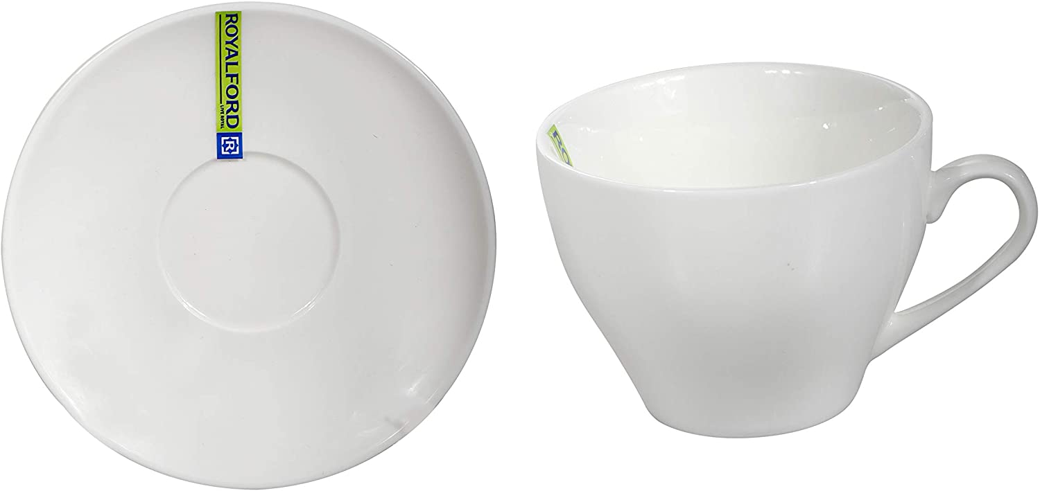 Royalford Porcelain Ware Magnesia Cup & Saucer White
