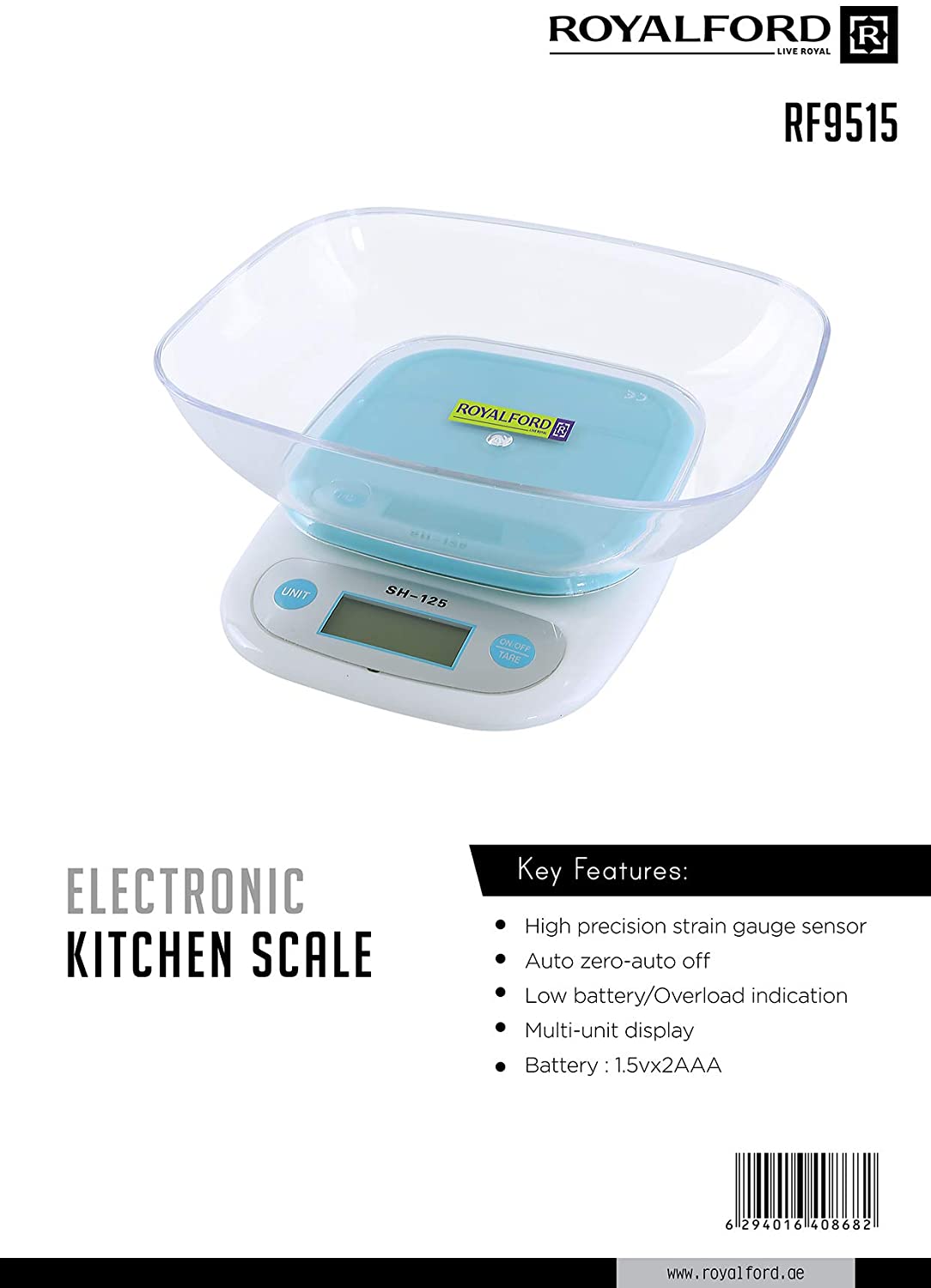 Royalford Electronic Kitchen Scale Multi
