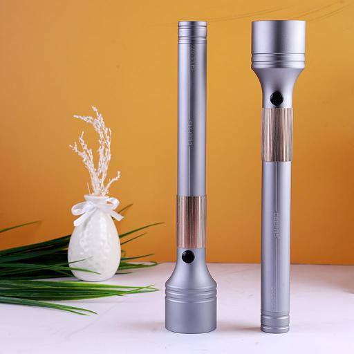 Geepas 2 Pcs Rechargeable Water Proof Family Pack LED Flashlight 3000 MaH