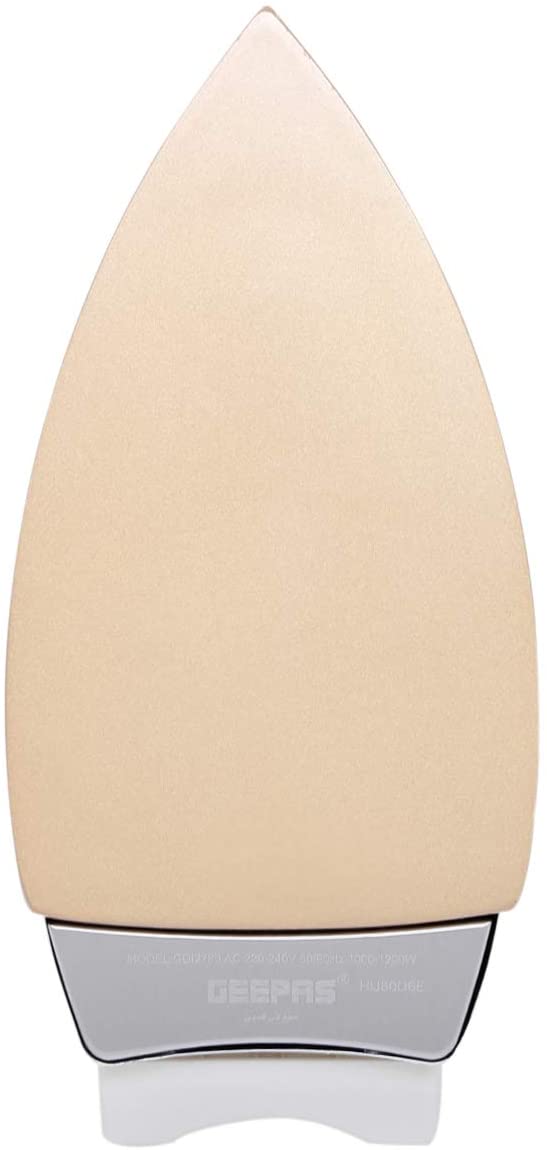 Geepas Dry Iron Cream And Silver | reliable performance | lightweight | variable steam settings | safety features | stylish | even heat distribution | Halabh.com