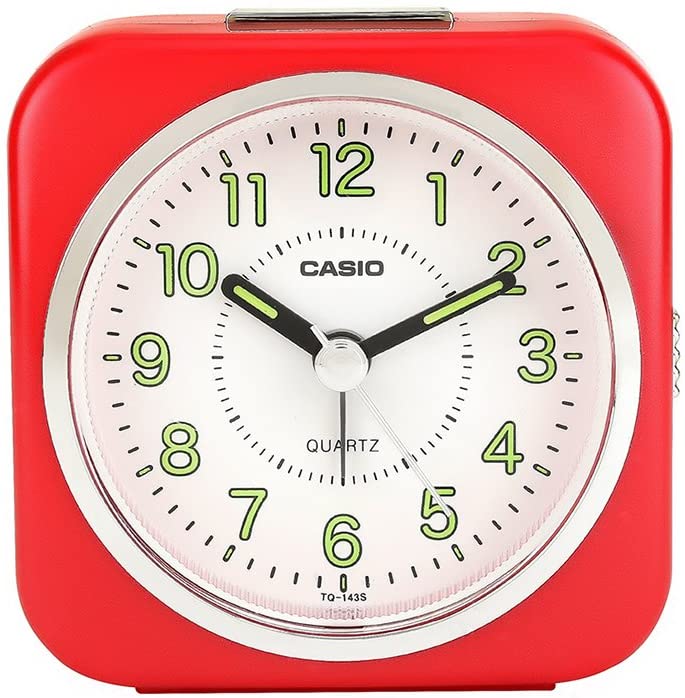 Casio Analog Alarm Clock Red