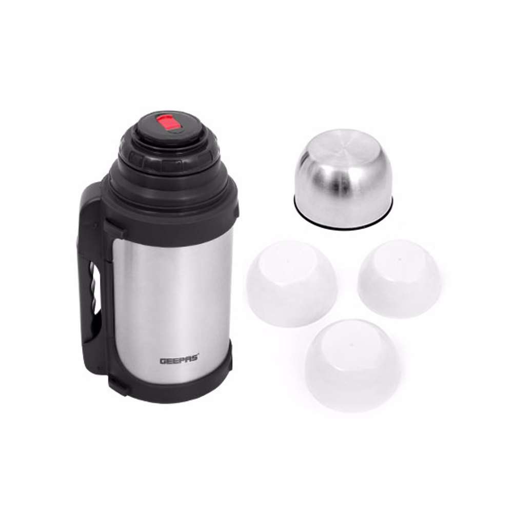 Shop Geepas Steel Inner Vacuum Flask in Bahrain | Best Vacuum | Halabh